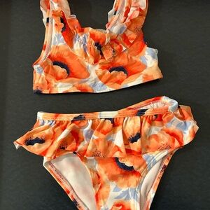 Janie and Jack Orange and Blue Tie-Dye Bikini
